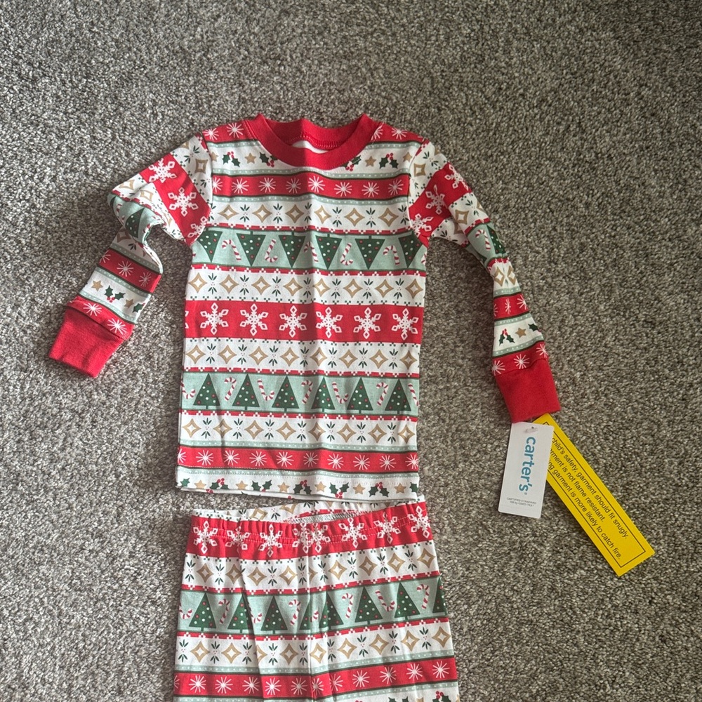 Carter's Holiday Red and Green Pajama Set